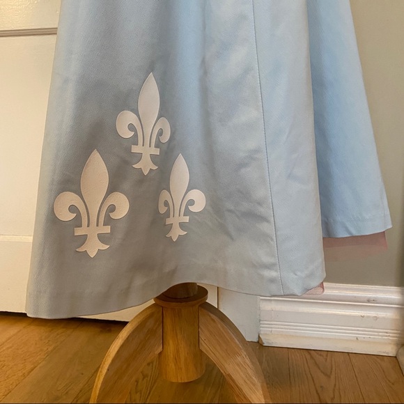 VINTAGE Circle Skirt Baby Blue Waist 32” - Picture 5 of 10